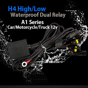 Twin Headlight H/L HID Relay Harness