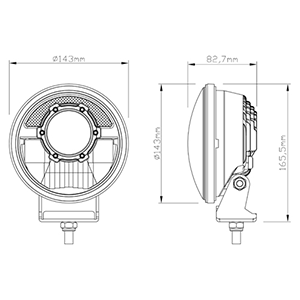 5 3/4 Inch Laser headlamp Light Size