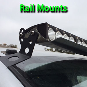 Windcreen Rail Mount Brackets for LEDLight Bars