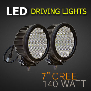LED Driving Light 7 Inch 140 Watt | Pro Grade