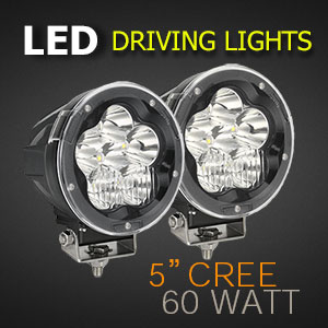 LED Driving Light - 5 Inch 60 Watt - Heavy Duty