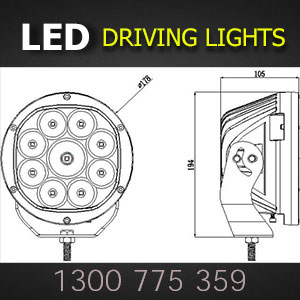 LED Spot Light 7 Inch 135 Watt Dimensions