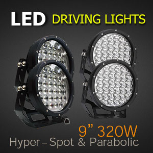 LED Driving Lights 9 Inch 320 Watt Pro Series