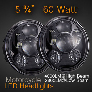 5 3/4 Inch LED Headlight for Motorcycles