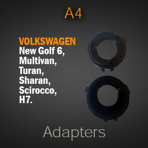 Adapters for New VW  Golf 6, Multivan, Turan, Sharan, Scirocco, H7