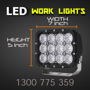 LED Work Light | Heavy Duty 5x7 Inch 120 Watt Dimensions
