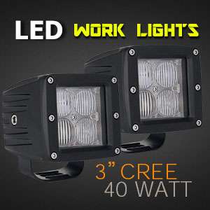 LED Work Light | 3 Inch 40 Watt 4D Optics