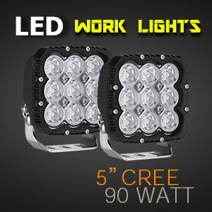 LED Work Light | Heavy Duty 5 Inch 90 Watt